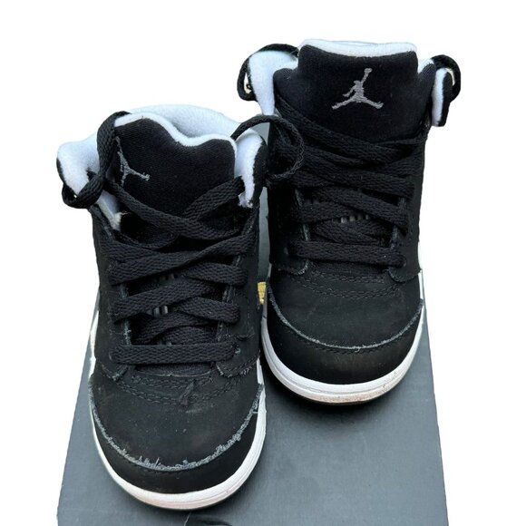 Air Jordan 5 Retro TD 6C Toddler High-Top Sneakers Moonlight Oreo Blk 440890 011 - Picture 5 of 7